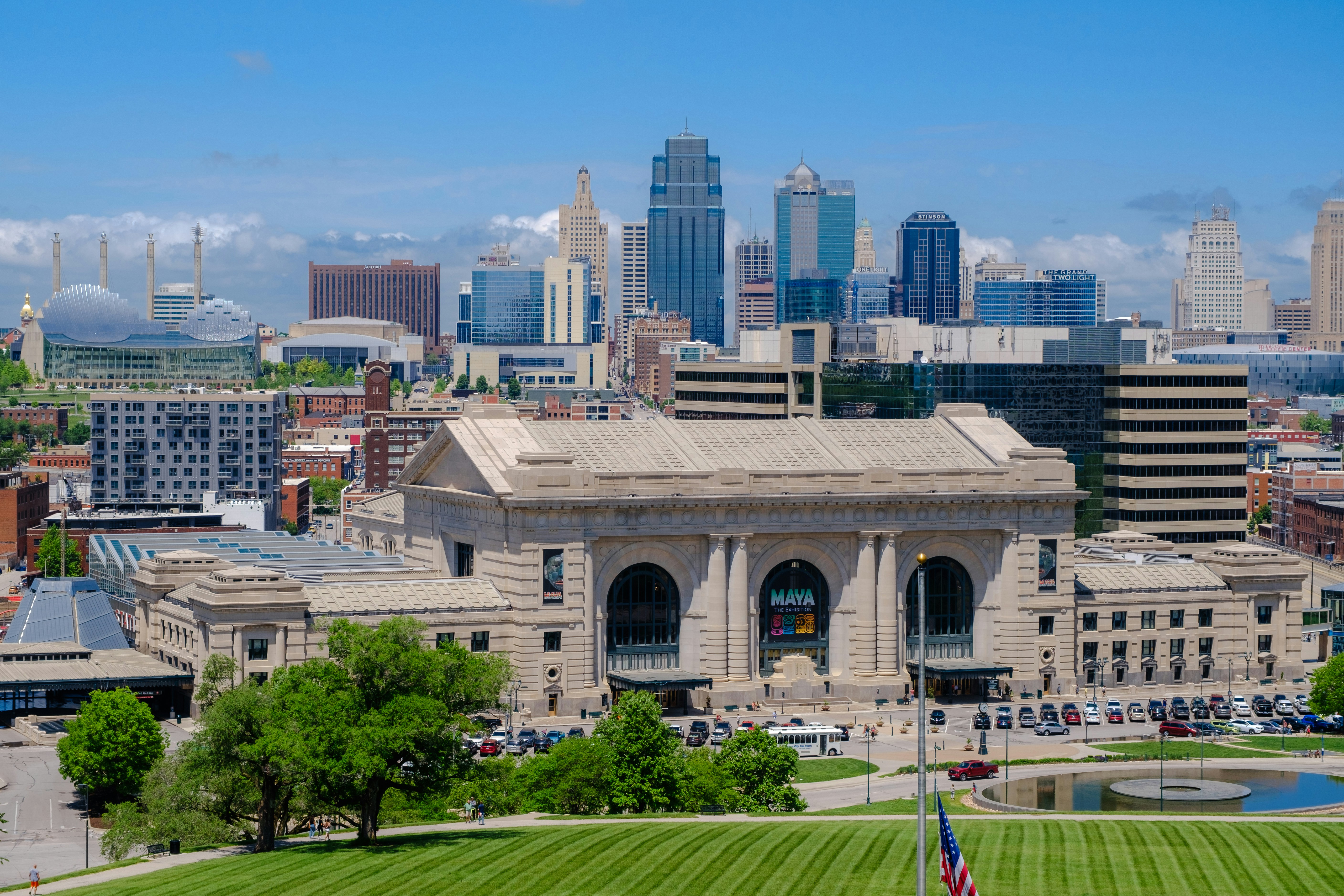 Kansas City skyline at sunset